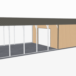 20x51 Vertical Roof Utility Carport view 4