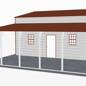 48x26 A-Frame Roof Step Down Barns view 1