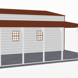 48x26 A-Frame Roof Step Down Barns view 4