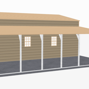 48x31 A-Frame Roof Step Down Barns view 4