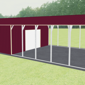 24x46 Vertical Roof Utility Carport view 3