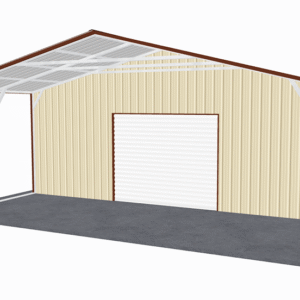 28x21 Vertical Roof Utility Carport view 2