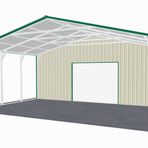 28x25 Vertical Roof Utility Carport view 2