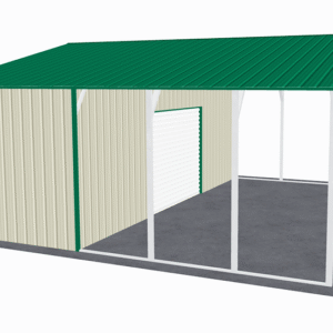 28x25 Vertical Roof Utility Carport view 3