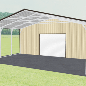 28x31 Vertical Roof Utility Carport view 2
