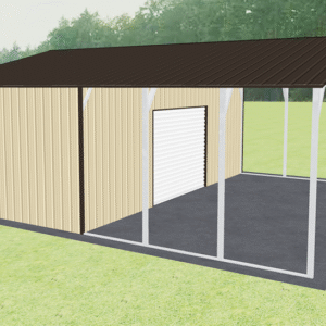 28x41 Vertical Roof Utility Carport view 3