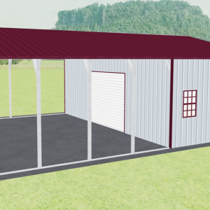 28x36 Vertical Roof Utility Carport view 1