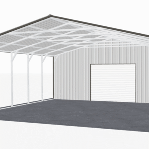 28x46 Vertical Roof Utility Carport view 2