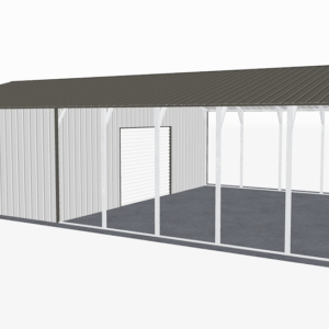 28x46 Vertical Roof Utility Carport view 3