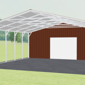 28x51 Vertical Roof Utility Carport view 2