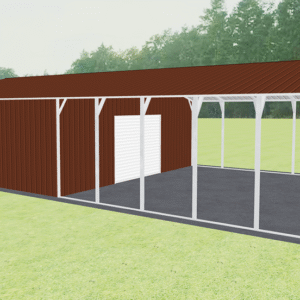 28x51 Vertical Roof Utility Carport view 3