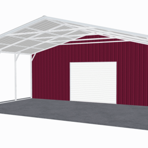 30x26 Vertical Roof Utility Carport view 2