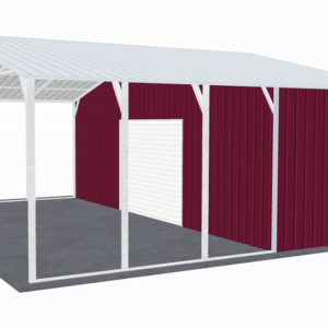 30x26 Vertical Roof Utility Carport view 4