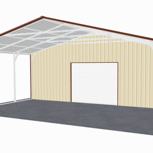 30x31 Vertical Roof Utility Carport view 2