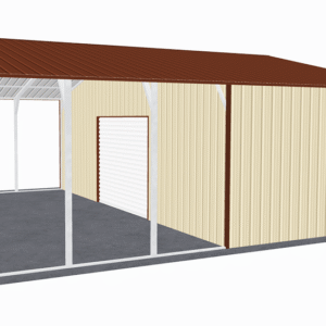 30x31 Vertical Roof Utility Carport view 4