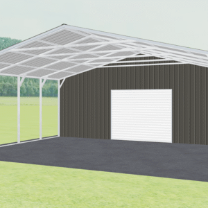 30x41 Vertical Roof Utility Carport view 2