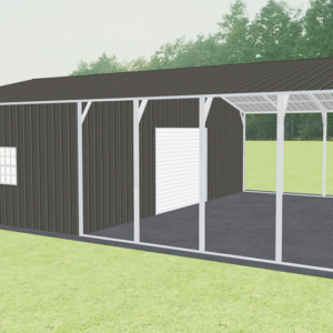 30x41 Vertical Roof Utility Carport view 1