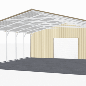 30x51 Vertical Roof Utility Carport view 2