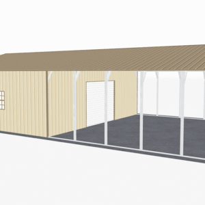 30x51 Vertical Roof Utility Carport view 1