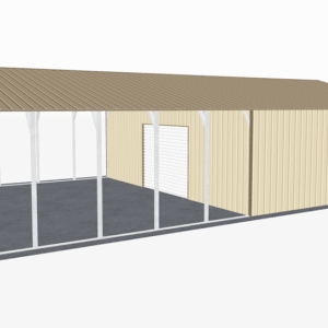 30x51 Vertical Roof Utility Carport view 4