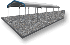 18x20 A-Frame Roof Carport Gravel
